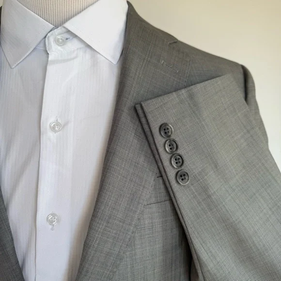 Jack Victor Mens Blazer Sport Coat Two Button Casual Jacket 44L Wool Suits